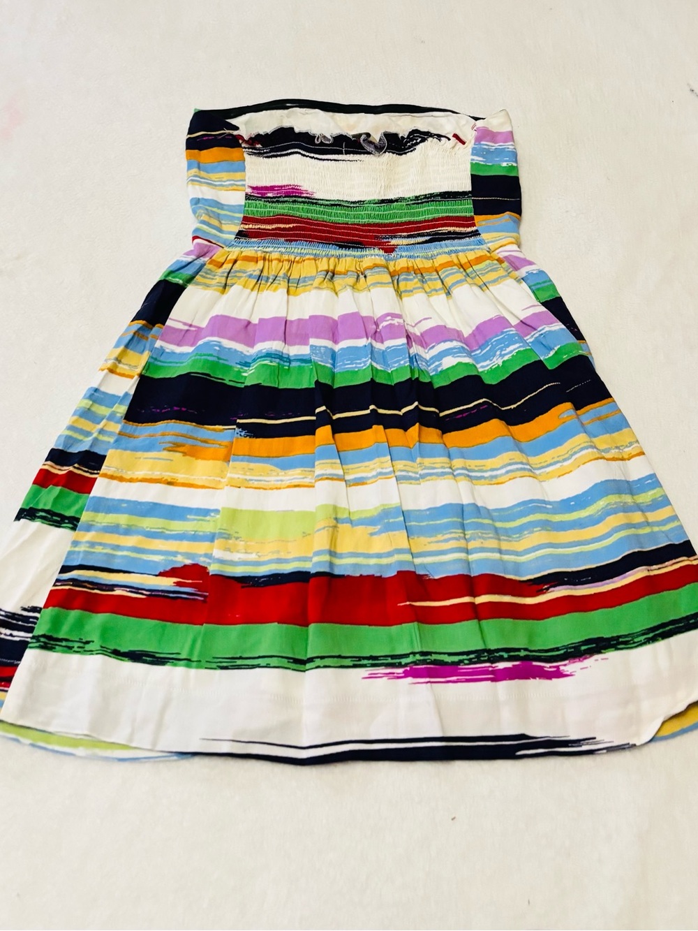Forever 21 Multicolor Striped Strapless Mini Dress for Teenagers EUC